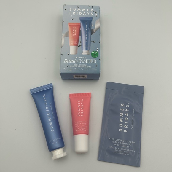 *New* Summer Fridays Trial Skincare Trio - Mask, Lip Balm, Moisturizer - Picture 1 of 12